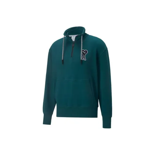 PUMA X Ami Co Branded SERIES Мшисто-зеленый Унисекс Свитшоты