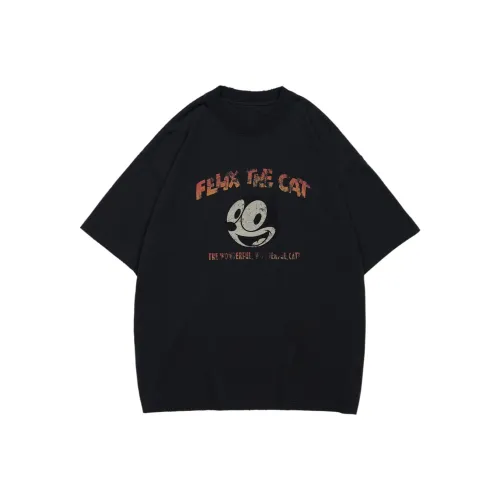 XVESSEL felix Кошка Co Branded SERIES Черный Унисекс T Рубашки
