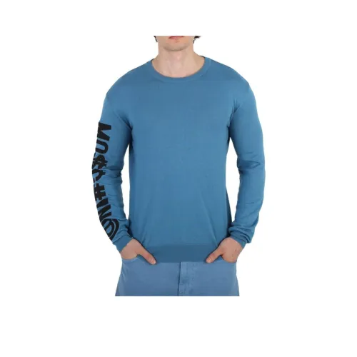 MOSCHINO Мужские синие футболки