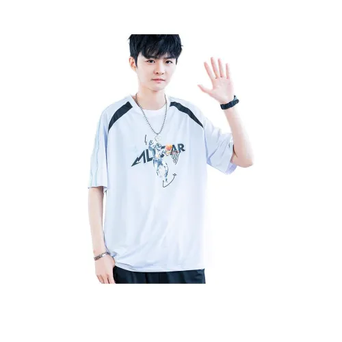 ANISAN Лето Ice Silk T-Рубашка Быстросохнущая COOLING SHORT с рукавами Мужская