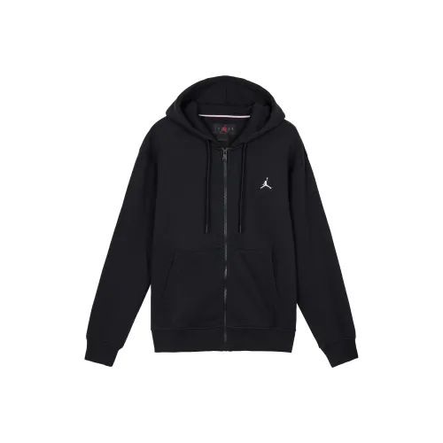 Jordan MJ ESS FLC FZ Черный флис с подкладкой Мужские свитшоты
