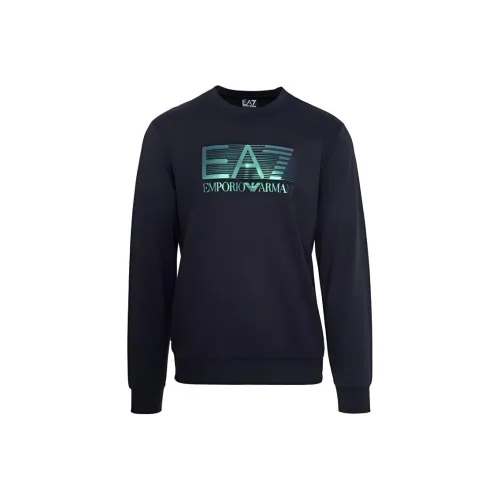 EMPORIO ARMANI Темно-синие мужские свитшоты