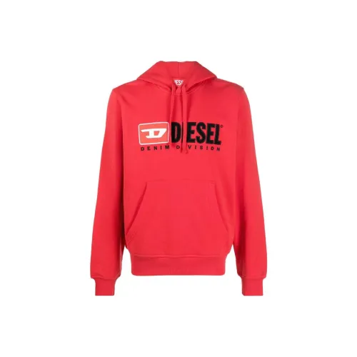 DIESEL Red Men's Sweatshirts DIESEL Красные Мужские Толстовки