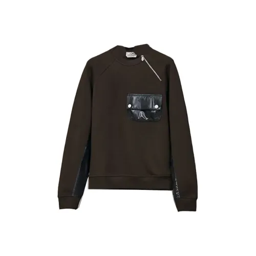 HERMES Темно-зеленый Мужской Свитшот