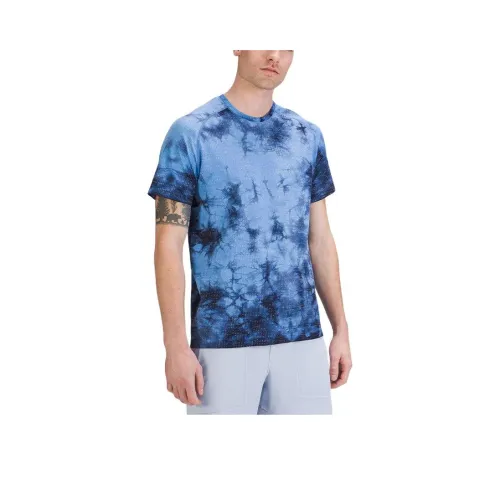 lululemon Metal Vent Tech T-Shirt Мужская Dye BLUE NILE River Морской синий