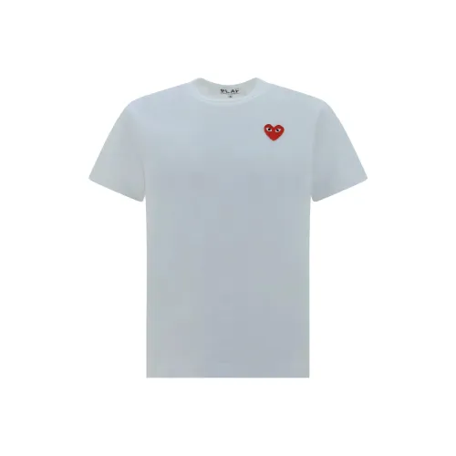 CDG Play Белый Мужской T-Рубашки