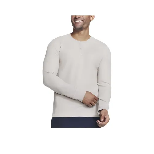 Skechers GOKNIT Waffle Henley Shirt Мужская Коричневая