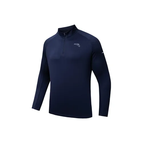 ANTA Running Collection Бег Т-Рубашка Мужская Полуночный Синий