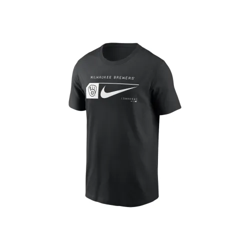 nike x MLB Milwaukee Brewers T-Shirt Мужской Черный