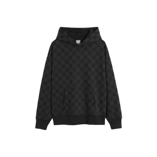 GAP Серый черный шахматный узор унисекс свитшоты