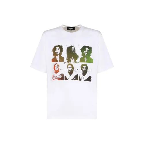DSQUARED 2 Белый Мужской T-Рубашки