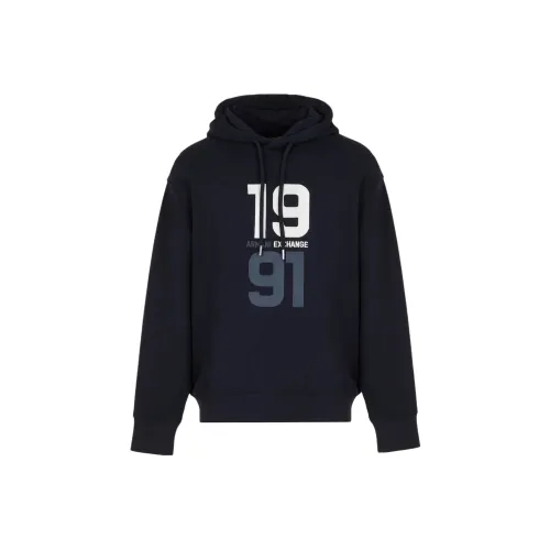 ARMANI EXCHANGE SS24 Свитшот Мужской Морской Синий