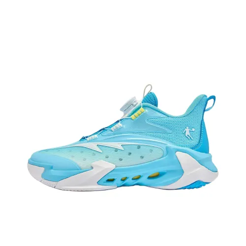 QIAODAN Slip-resistant Abrasion-resistant Low Top Children's Basketball Shoes Перистый Синий Kunpeng Синий