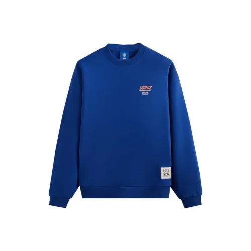 KITH Collaboration x NFL Giants Шлем Nelson Винтаж Crewneck Толстовка Унисекс Синий
