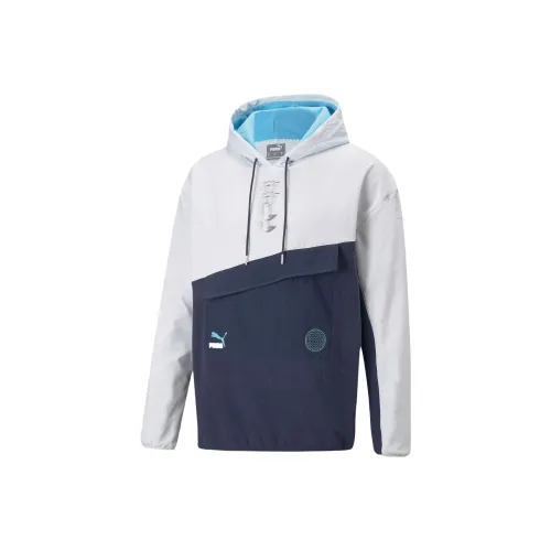 PUMA Серый Твидовый Синий Мужские Свитшоты