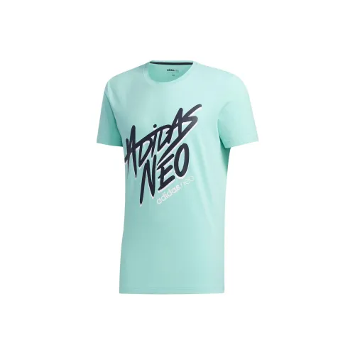 Adidas Neo T Shirt Мужской Мятно-Зеленый