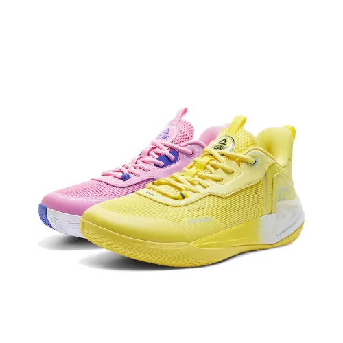 PEAK Taichi Ranger Баскетбольные кроссовки Низкие Топ Желтый Розовый Несовпадающие Мужские