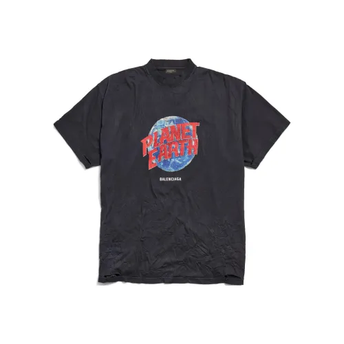 Balenciaga FW24 Planet Earth T-Shirt Regular Fit Men's Black