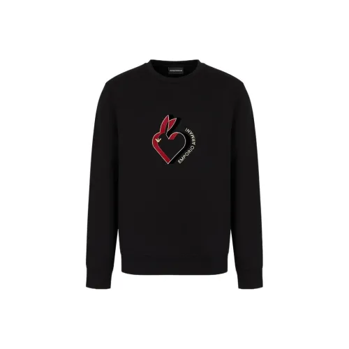 EMPORIO ARMANI SS23 Толстовка Мужской Черный