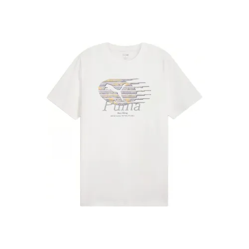 PUMA NYC Long RUN Sponsor T-Shirt Мужская Белая