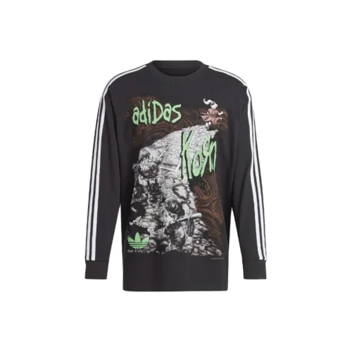 Adidas Originals x LONGLSEEVE KORN SS24 T-Shirt Унисекс Черный