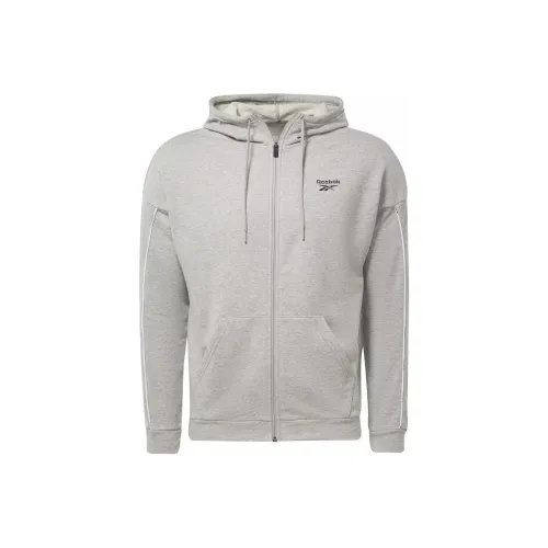 Reebok WOR PIPING FZ Толстовка Мужская Серого цвета