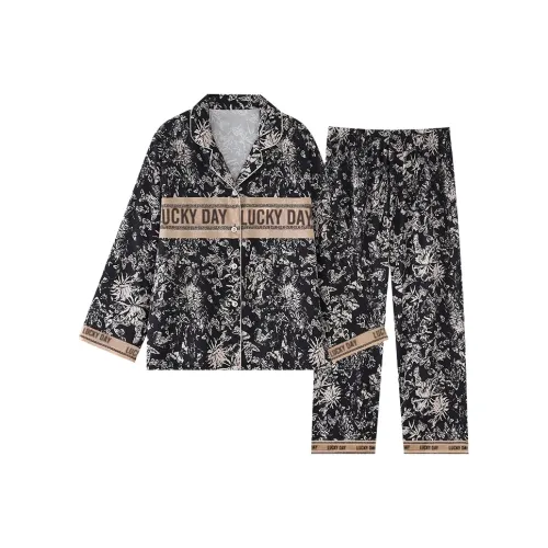 QIAOYUN Пижамный комплект женский черный