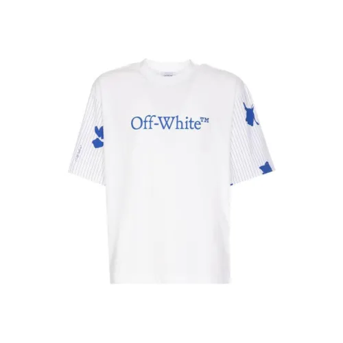 Off Белый T-Рубашка Стандартная Мужская Серый Белый