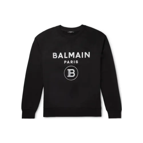 BALMAIN Черные Мужские Свитшоты