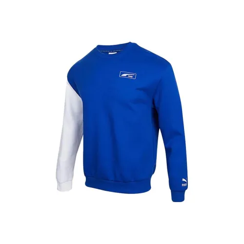 PUMA Синий Белый Мужской Свитшот