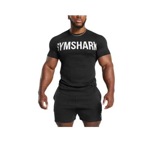 GYMSHARK Impact MUSCLE T-Shirt T-Shirt Мужской Черный
