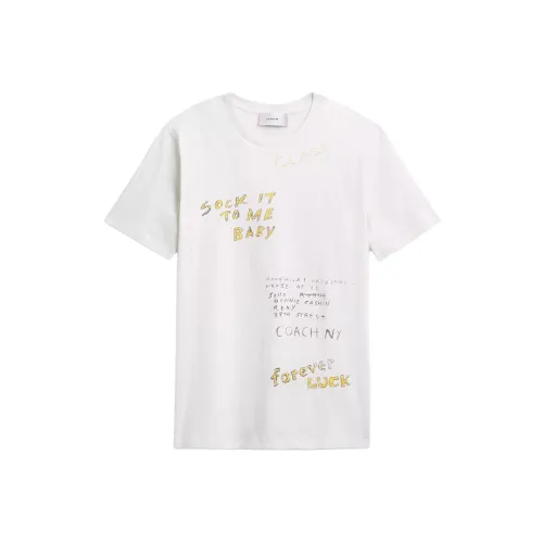 COACH Белая Мужская Футболка