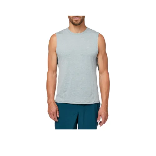 lululemon Drysense Сетка T Рубашка Мужская Смешанный цвет Джинсовый синий