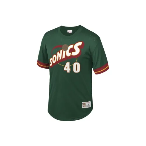 NBA x MITCHELL NESS Seattle SuperSonics Shawn Kemp Зеленый T-Рубашка Мужская Зеленая