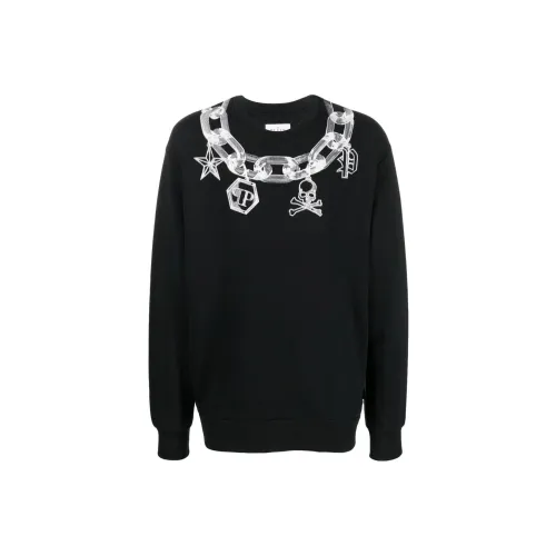 PHILIPP PLEIN Мужские черные свитшоты