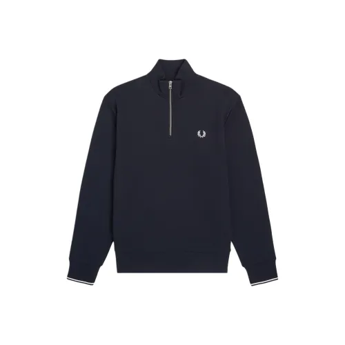 FRED PERRY Морской синий Мужские Свитшоты