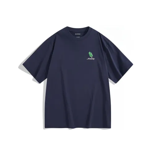 PEACEBIRD MEN Темно-синий 1 Свободный крой Мужская футболка с коротким рукавом