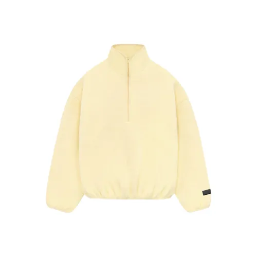 Fear Of God Essentials SS24 Polar Fleece Halfzip Mockneck Sweatshirt Men's GARDEN Yellow GARDEN
