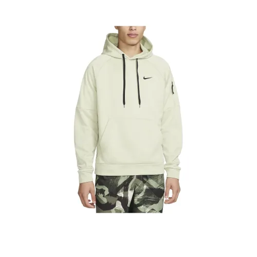 nike Therma Футболка с капюшоном фитнес пуловер толстовка мужской оливковый