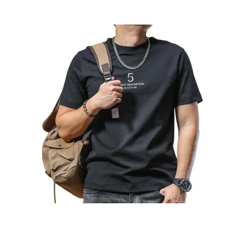 Seasonal Words T-Shirt Мужской Черный