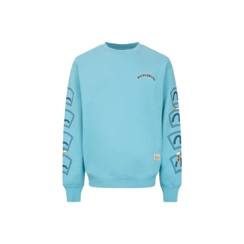 EVISU Свитшот Мужской Молоко Белый Синий