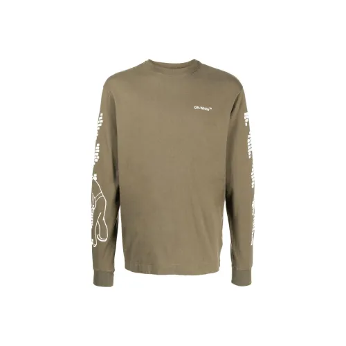 Off Белый Армейский зеленый Мужские Свитшоты