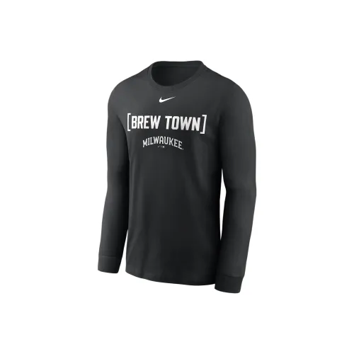 nike x MLB Milwaukee Brewers Модная футболка мужская черная