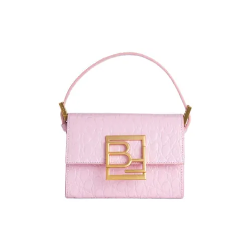 By Far Fran Коровья кожа Маленькая квадратная сумка Сумка через плечо Маленькая Женская Пион Цвет