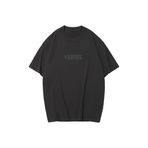 XVESSEL Черная унисекс футболка
