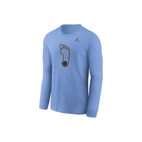 Джордан Северная Каролина Tar Heels Alternate Логотип T Рубашка Мужская Мужество Синий