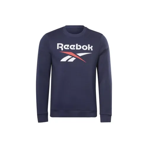 Reebok RI FLC Big Logo CREW SWEATSHIRT Мужской Морской синий