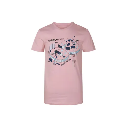 ADIDAS NEO FAVES Tee T-Shirt Мужская Розовая