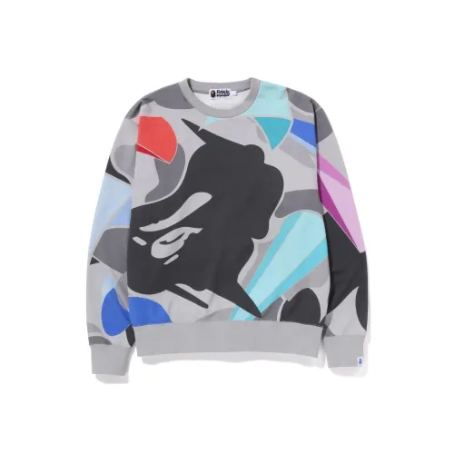 A BATHING APE BAPE совместный бренд Серый Мужской Свитшот