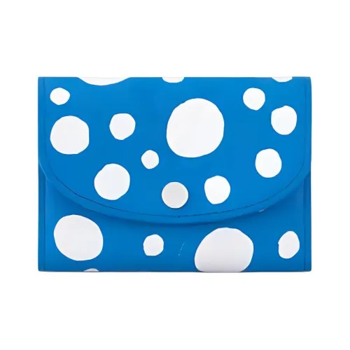 LOUIS VUITTON Yayoi Kusama Коллаборация Victorine Коровья кожа Victoria Монетница Женские Синий Белый